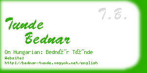 tunde bednar business card